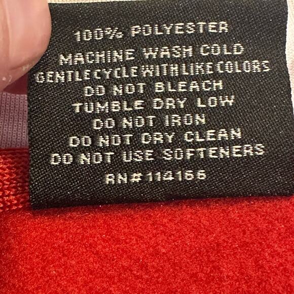 OU University of Oklahomans Men’s Size Large Red and Gray Full Zip Hoodie Jacket - Picture 4 of 5